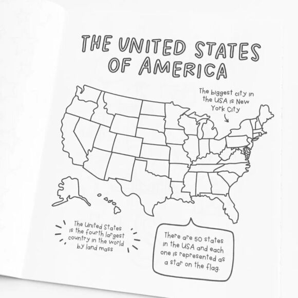 USA / 4th of July Coloring Book NEW - Picture 3 of 4